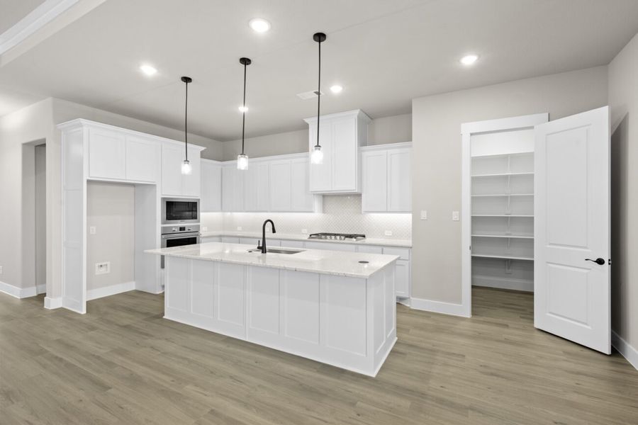 Furnished interior view inside a new home in Ladera at Timberbrook, Justin (Image 9). Furnished interior view inside a new home in Ladera at Timberbrook, Justin (Image 9).