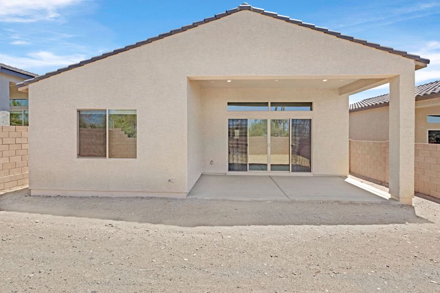 Exterior details and patio area of a home in Saguaro Reserve II, Marana (Image 2).
