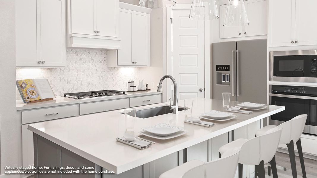 Furnished interior view inside a new home in 6 Creeks 60', Kyle (Image 4).