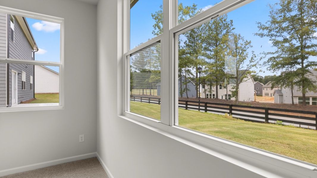 Representative exterior details of a home built from the Denton by D.R. Horton in Fairway 17 at Mirror Lake, Villa Rica (Image 23). Representative exterior details of a home built from the Denton by D.R. Horton in Fairway 17 at Mirror Lake, Villa Rica (Image 23).