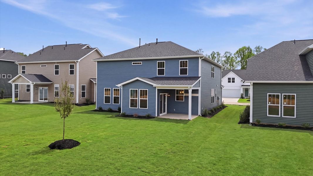 Exterior details and patio area of a home in The Reserve at Livingston Park, Easley (Image 4).