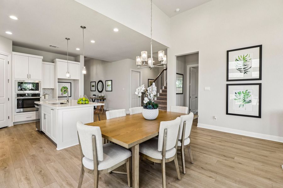 Representative furnished interior of a home built from the Hamilton by Risewell Homes in 6 Creeks, Kyle (Image 5).