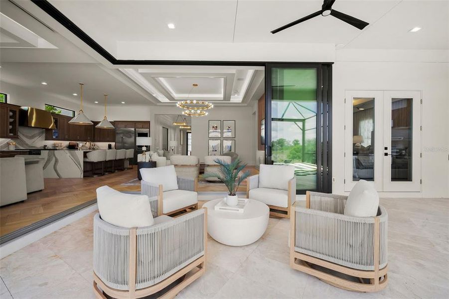 Furnished interior view inside a new home in Wild Blue at Waterside, Sarasota (Image 63).