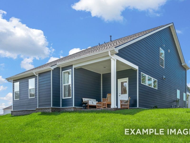 Exterior details and patio area of a home in Woods Crossing, Gallatin (Image 25).