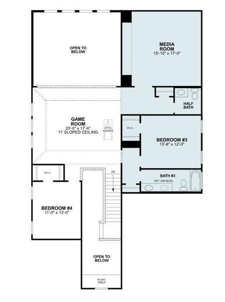 2D floor plan layout of this home in Aster Park, McKinney, TX (Image 4).