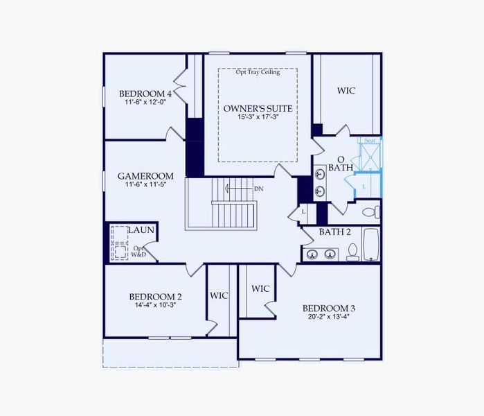 2D floor plan layout of this home in Briar Creek, Atlanta, GA (Image 3).