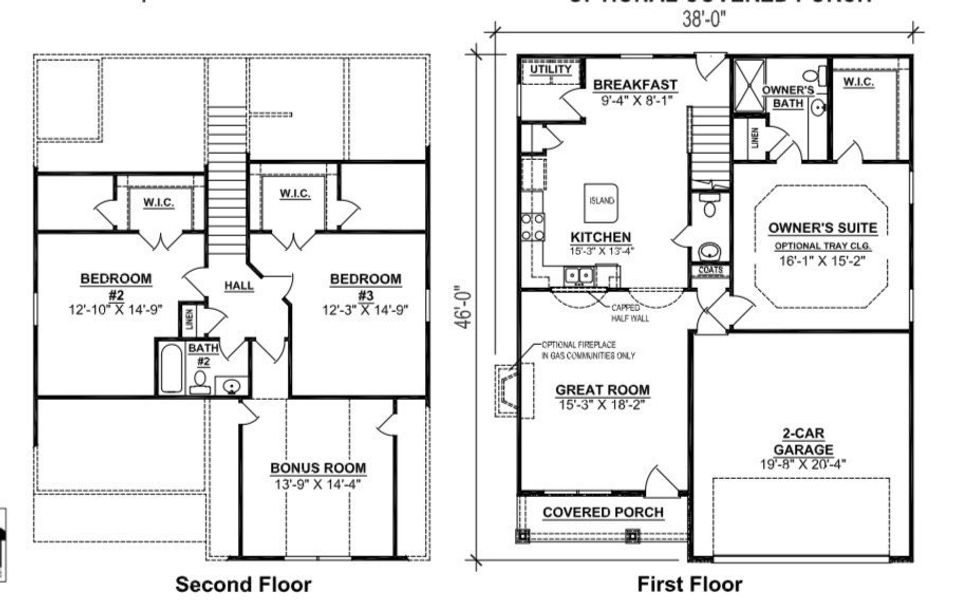 2D floor plan layout of this home in Brandon Woods, Spring Hill, TN (Image 1). 2D floor plan layout of this home in Brandon Woods, Spring Hill, TN (Image 1).