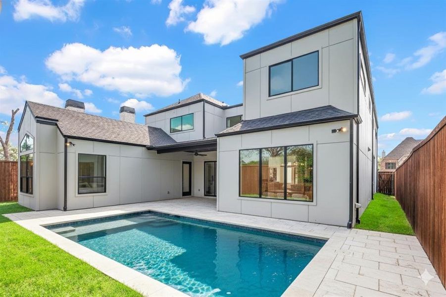 This is a Rendering to show how a pool fits. Pool not included. This is a Rendering to show how a pool fits. Pool not included.