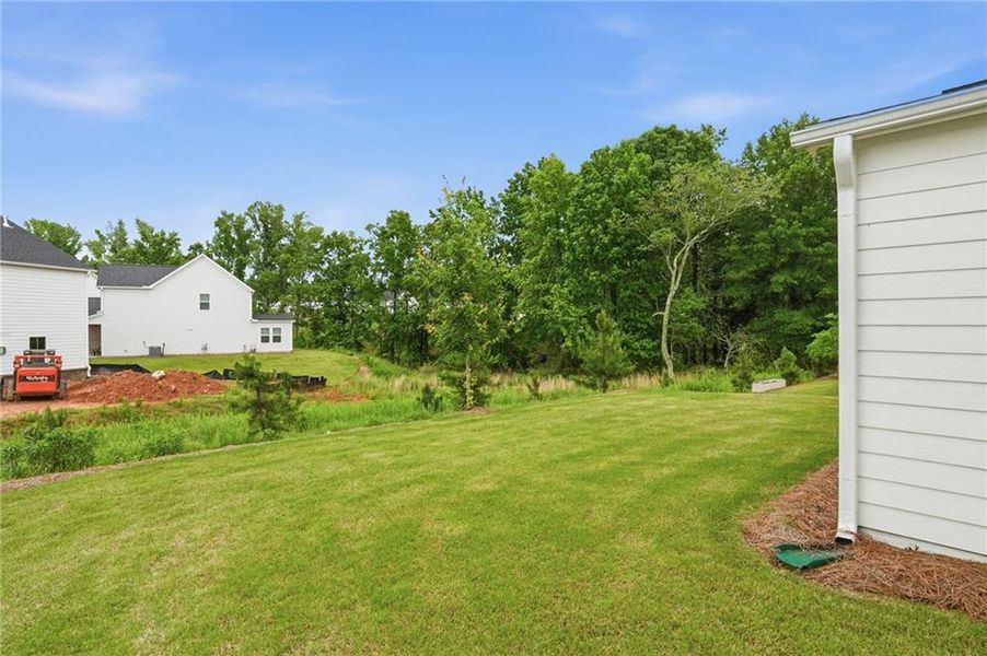 Exterior details and patio area of a home in Berkeley Mill, Cumming (Image 22).
