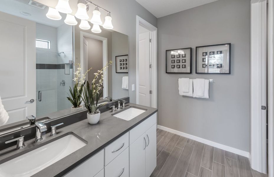 Furnished interior view inside a new home in Cedar Grove at The Woodlands, North Port (Image 5).