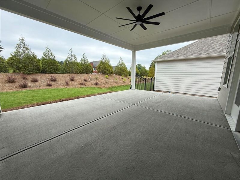 Exterior details and patio area of a home in , Hiram (Image 24).