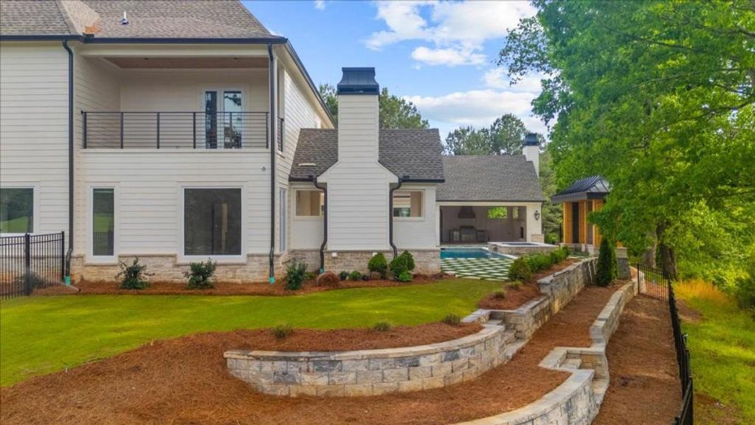 Exterior details and patio area of a home in , Canton (Image 40).