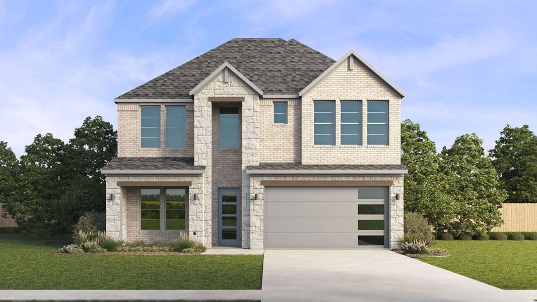 Representative exterior photo of a completed home built from the Berkeley by D.R. Horton in Greenwood Square, Richardson, TX (Image 2). Representative exterior photo of a completed home built from the Berkeley by D.R. Horton in Greenwood Square, Richardson, TX (Image 2).