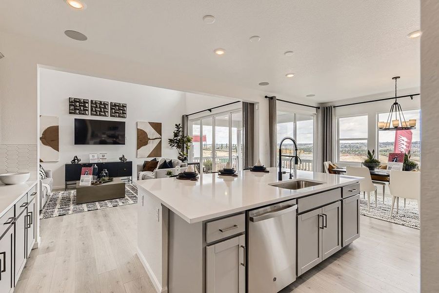 Representative furnished interior of a home built from the Ridgway by Taylor Morrison in The Fields at Looking Glass Town Collection, Parker (Image 8).