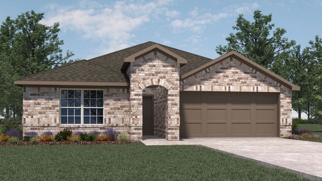 Representative exterior photo of a completed home built from the Burnet - 2199 by D.R. Horton in August Trails, Needville, TX (Image 4). Representative exterior photo of a completed home built from the Burnet - 2199 by D.R. Horton in August Trails, Needville, TX (Image 4).