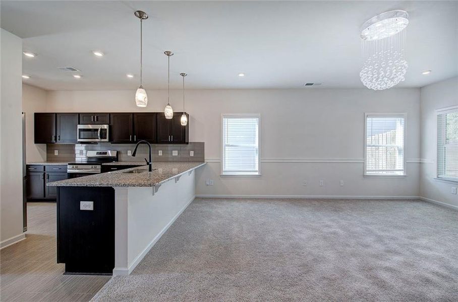 Furnished interior view inside a new home in , Cartersville (Image 8).