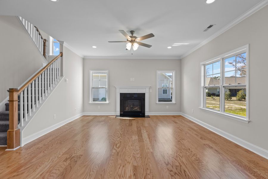 Representative unfurnished interior of a home built from the Turner by Bill Clark Homes in Davenport Farms, Winterville (Image 14). Representative unfurnished interior of a home built from the Turner by Bill Clark Homes in Davenport Farms, Winterville (Image 14).