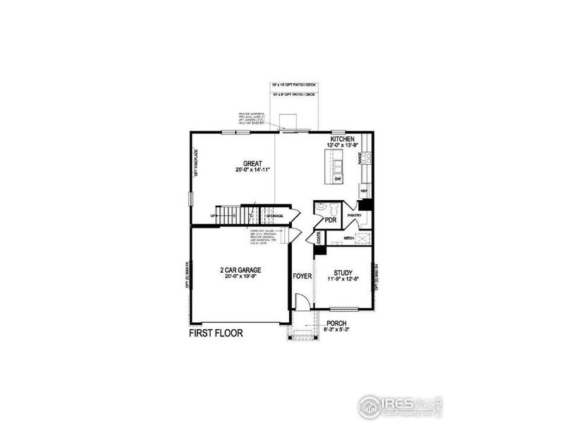 2D floor plan layout of this home in Vantage, Berthoud, CO (Image 3).