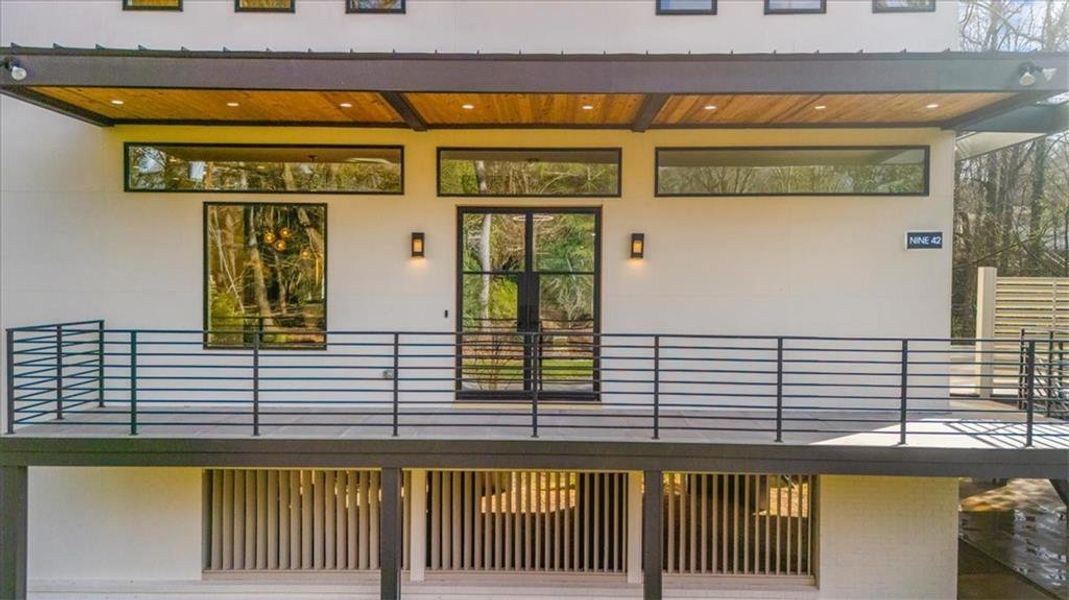 Exterior details and patio area of a home in , Atlanta (Image 47).