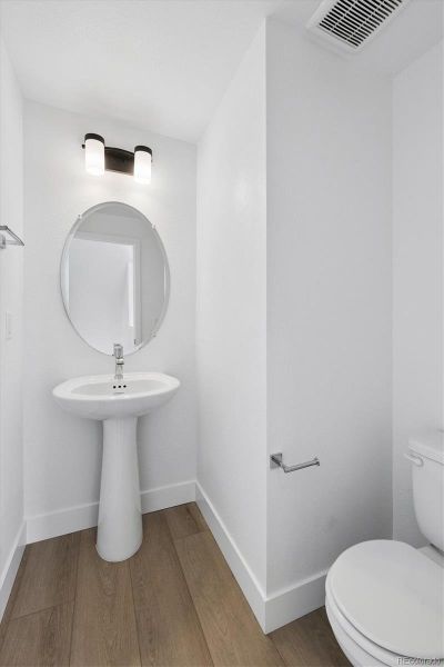 Powder room on main level. Powder room on main level.