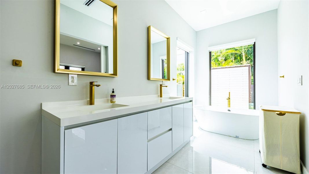 Furnished interior view inside a new home in , Miami (Image 17).