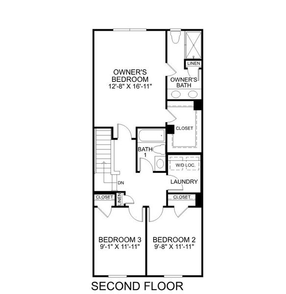 2D floor plan layout of this home in Crescent Cove, Summerville, SC (Image 3).