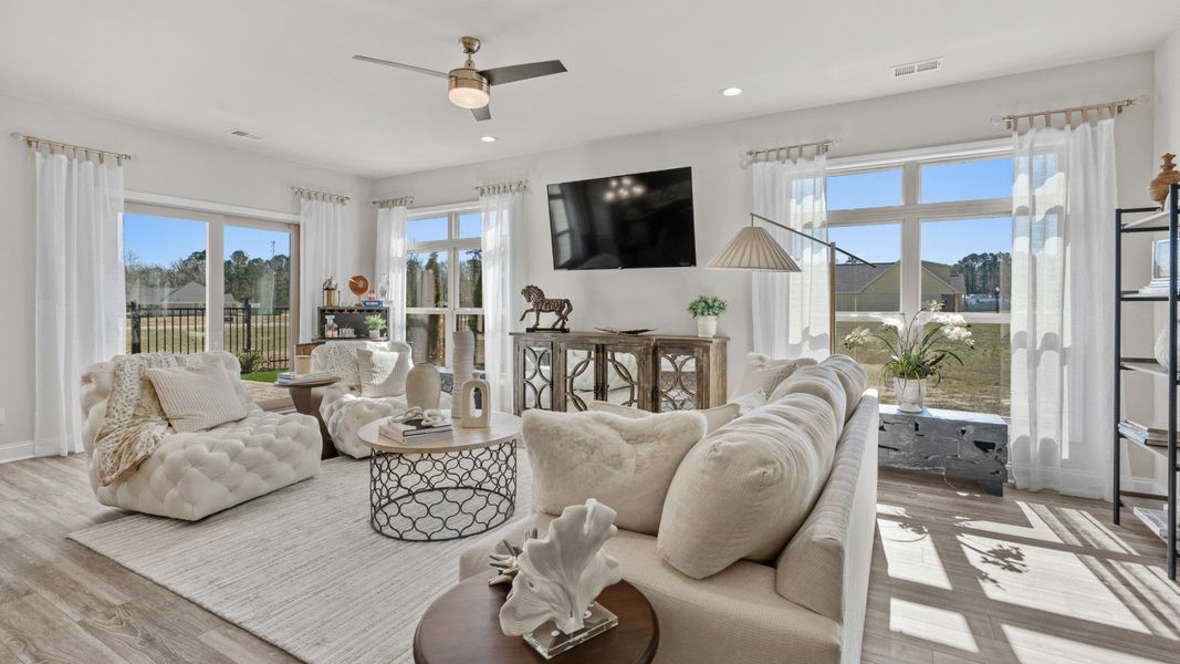 Representative furnished interior of a home built from the Capri IV by Epcon Communities in Courtyards by Carrell, Ocean Isle Beach (Image 18). Representative furnished interior of a home built from the Capri IV by Epcon Communities in Courtyards by Carrell, Ocean Isle Beach (Image 18).