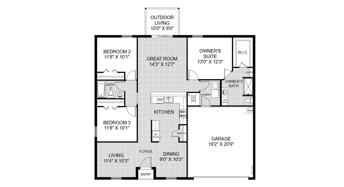 2D floor plan layout of this home in Port Charlotte, Port Charlotte, FL (Image 3).