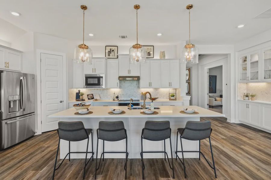 Representative furnished interior of a home built from the Mia by Chesmar Homes in Meyer Ranch, New Braunfels (Image 8).