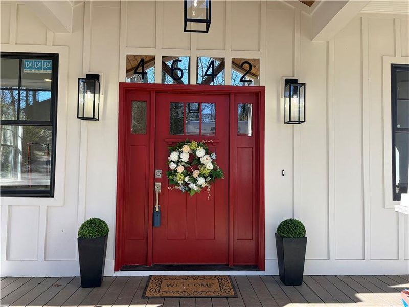 Exterior details and patio area of a home in , Pine Lake (Image 4).