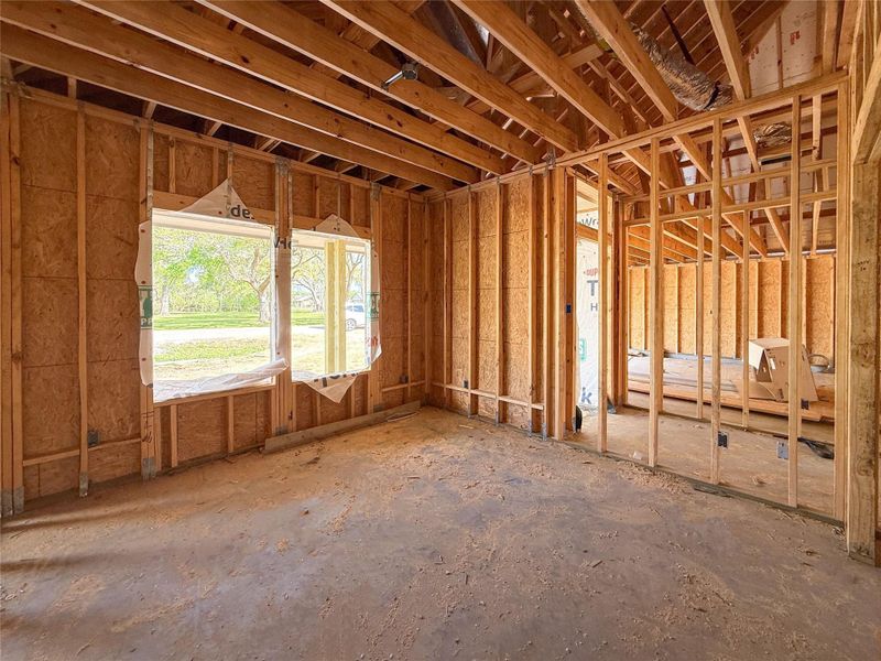 In-progress construction of a new home in , Jones Creek, TX (Image 22).