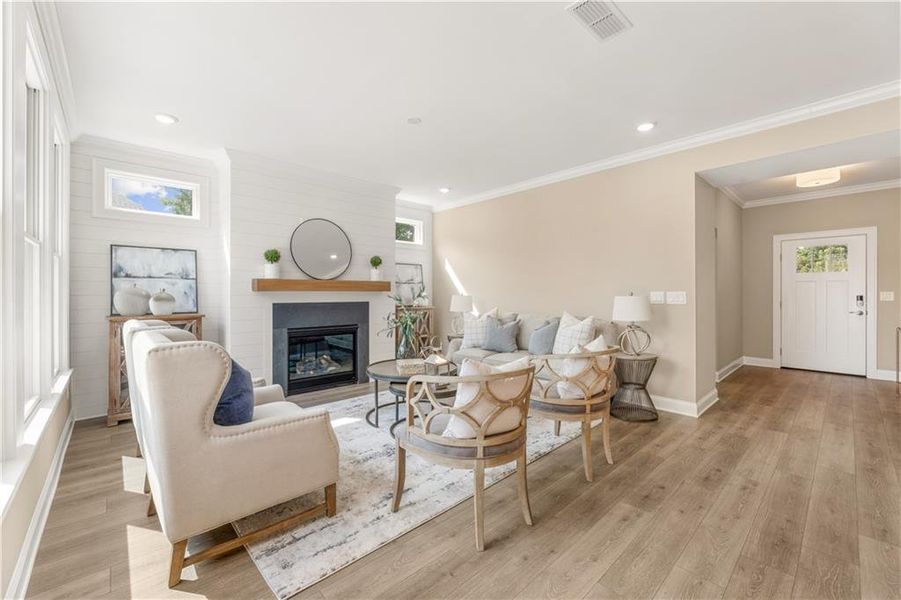 Furnished interior view inside a new home in The Courtyards at Bailey Farms, Dacula (Image 10).
