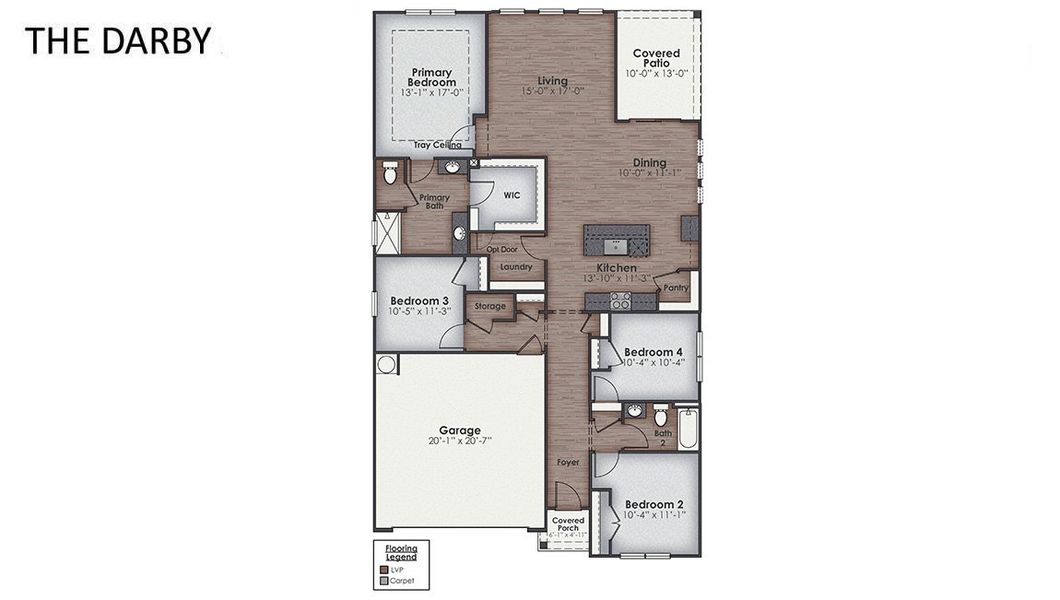 2D floor plan layout of this home in Surfside Landing, Hubert, NC (Image 3).