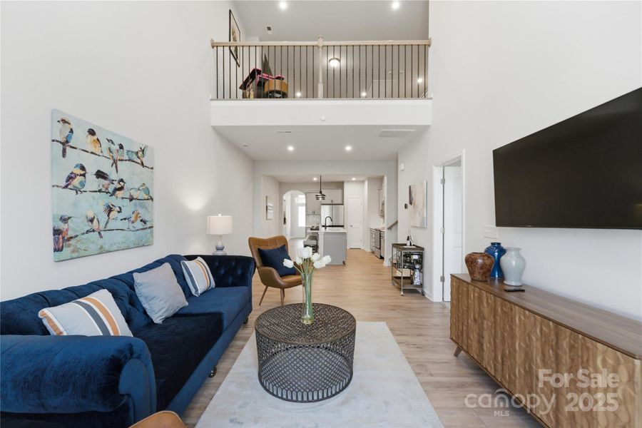 Two story great room