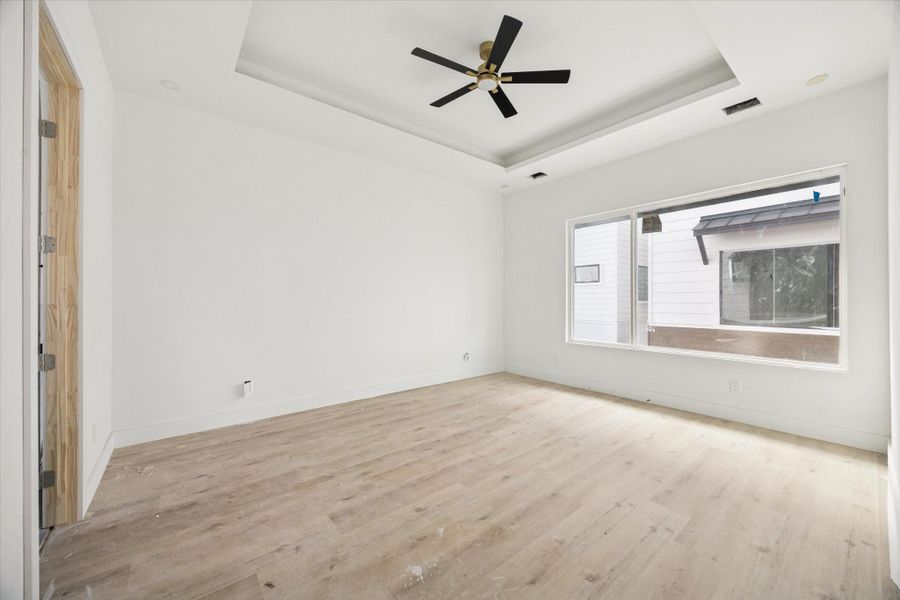 View of the primary suite as of February 12, 2026.