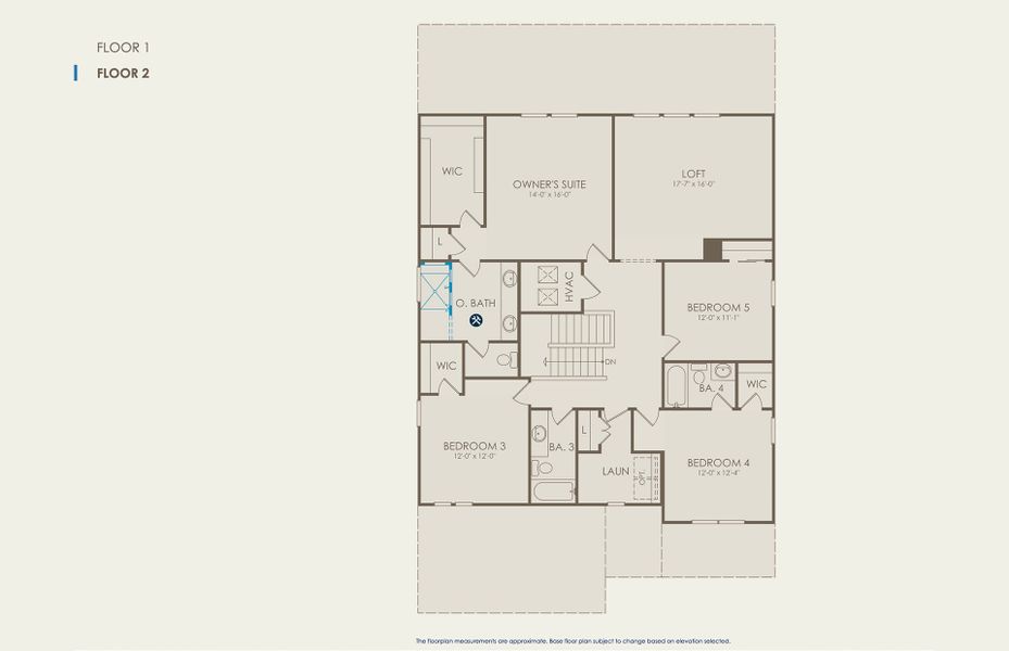 Yellowstone Floor Plan, Quick Move-In Home, Floor 2