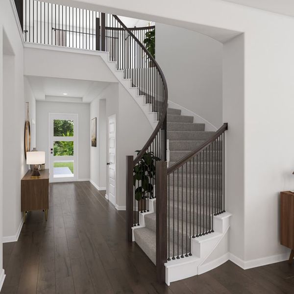 Representative furnished interior of a home built from the Windsor by Tri Pointe Homes in Capitol Collection at Lariat, Liberty Hill (Image 6). Representative furnished interior of a home built from the Windsor by Tri Pointe Homes in Capitol Collection at Lariat, Liberty Hill (Image 6).