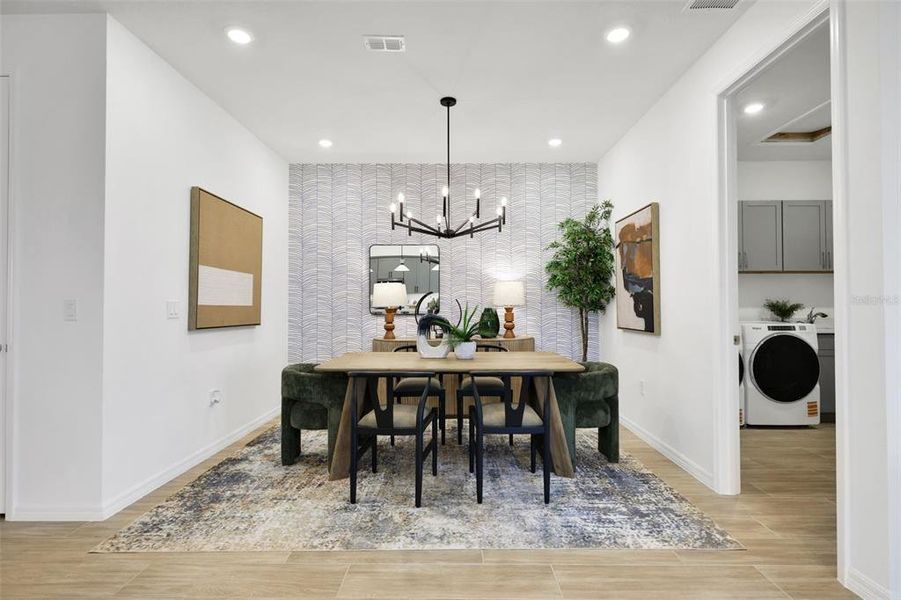 Furnished interior view inside a new home in Creekside Run at Babcock Ranch, Punta Gorda (Image 17).