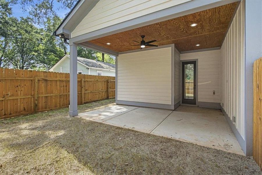 Exterior details and patio area of a home in , Atlanta (Image 16). Exterior details and patio area of a home in , Atlanta (Image 16).