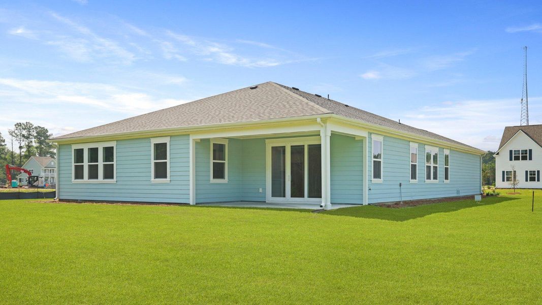 Front exterior of a new home in Berkeley Bay, Ridgeville, SC, highlighting curb appeal (Image 24).