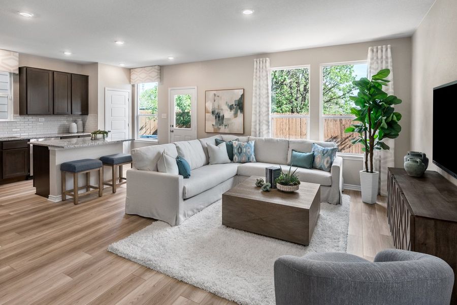 Representative furnished interior of a home built from the 2086 Modeled by KB Home in Nagel Crossing, San Antonio (Image 5).
