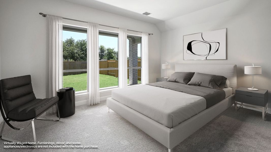 Furnished interior view inside a new home in 6 Creeks, Kyle (Image 6).