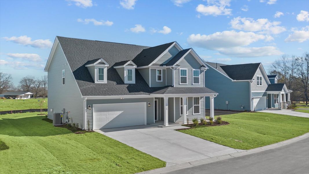 Front exterior of a new home in Walnut Ridge, Inman, SC, highlighting curb appeal (Image 20).