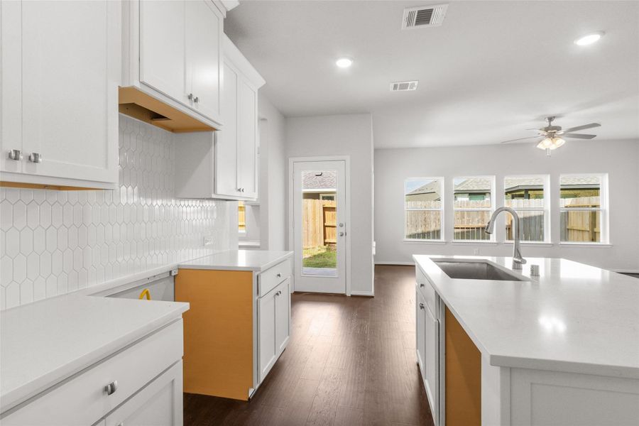 Furnished interior view inside a new home in Park at Eldridge, Sugar Land (Image 6). Furnished interior view inside a new home in Park at Eldridge, Sugar Land (Image 6).