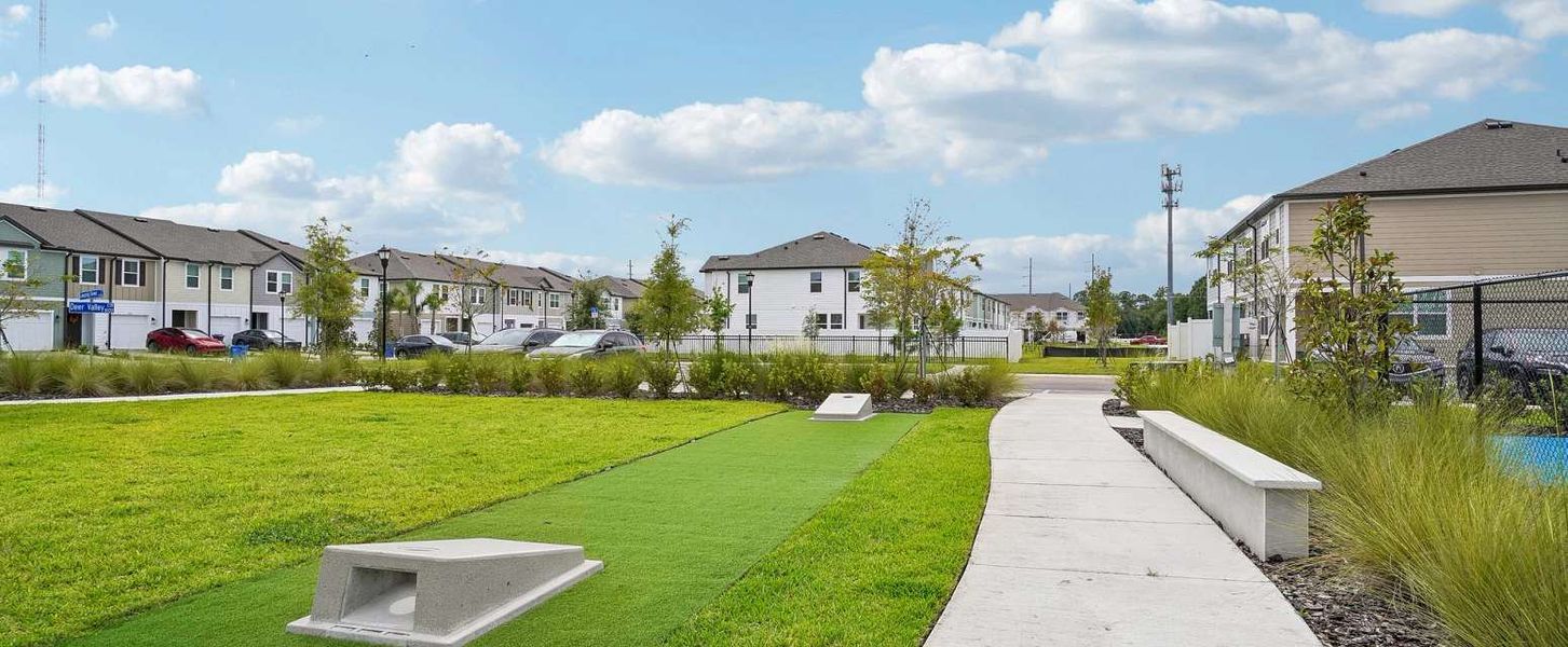 Cornhole and green space