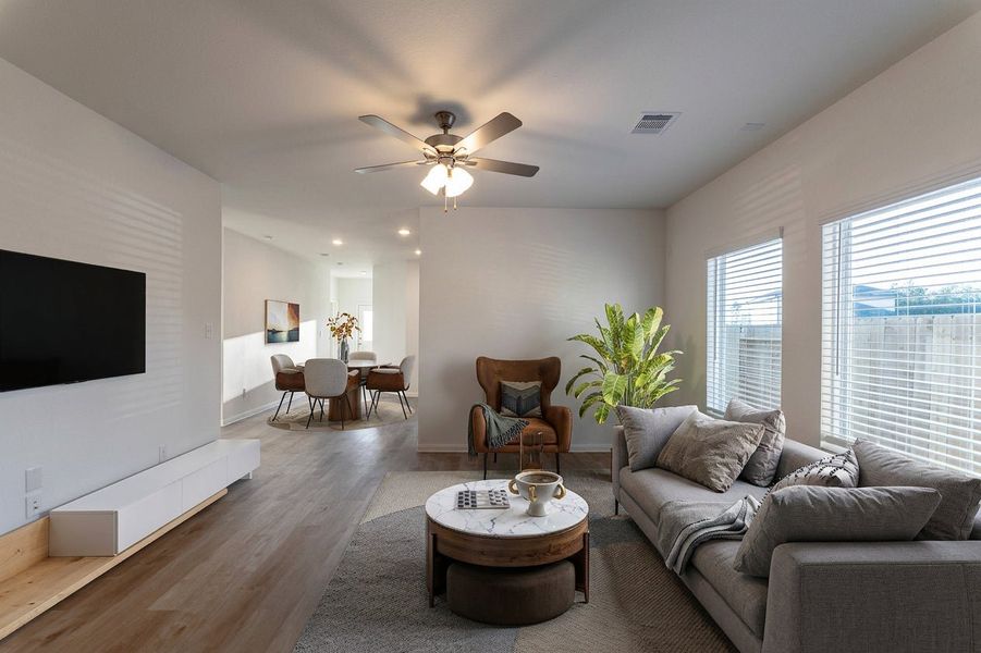 Representative furnished interior of a home built from the Pine by CastleRock Communities in Notting Hill, Converse (Image 5).