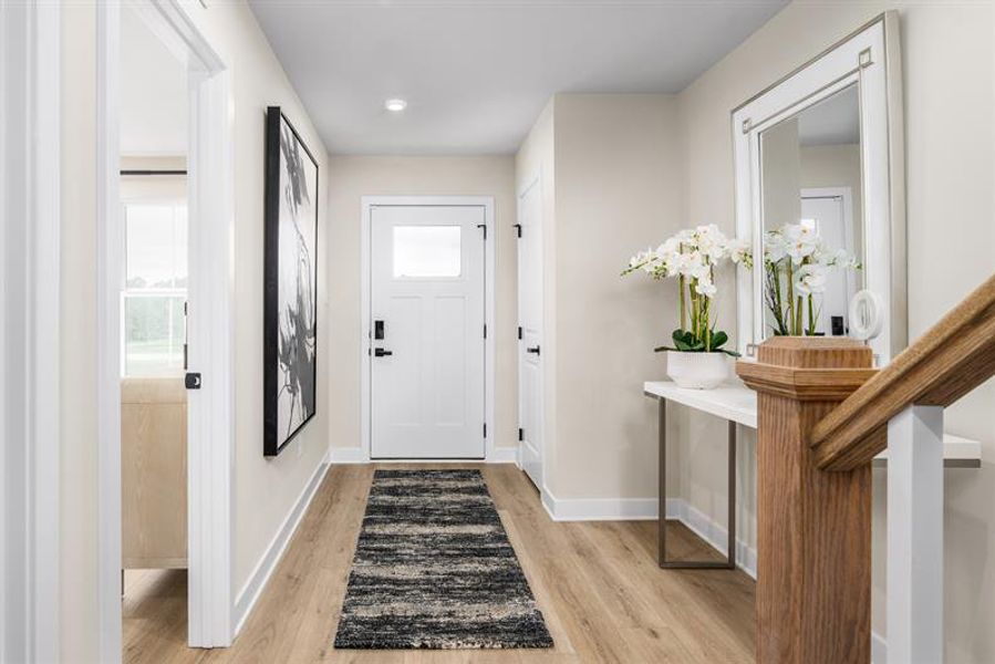 Representative furnished interior of a home built from the Schuman by Ryan Homes in Stowe Branch Townhomes, Charlotte (Image 12).