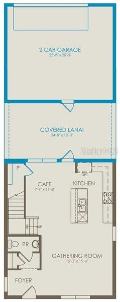 2D floor plan layout of this home in EverBe, Orlando, FL (Image 3). 2D floor plan layout of this home in EverBe, Orlando, FL (Image 3).