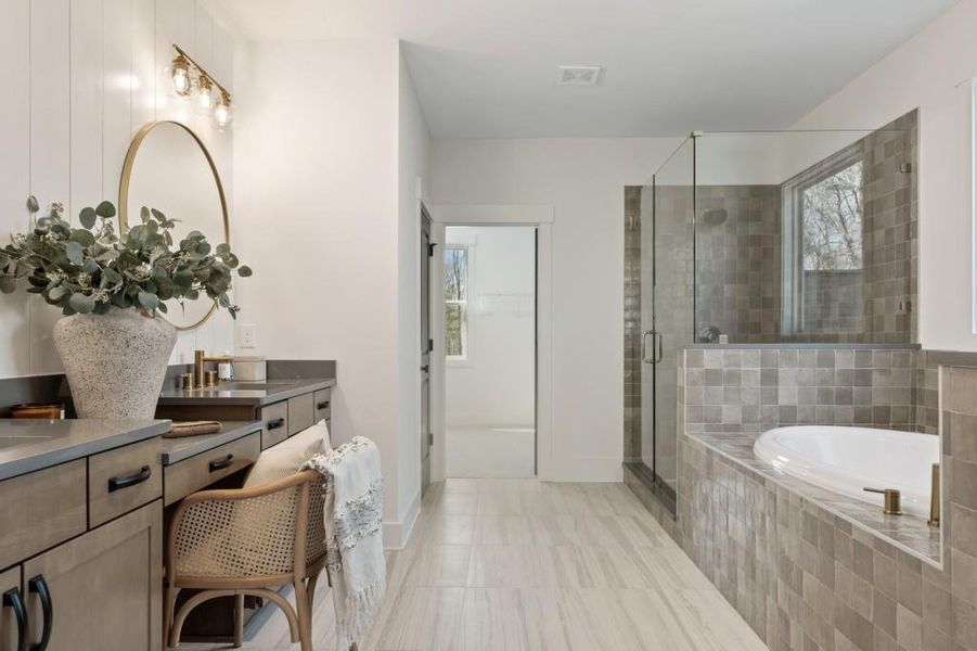 Furnished interior view inside a new home in Arden on Lanier, Cumming (Image 16).