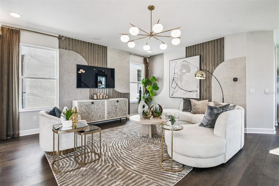 Furnished interior view inside a new home in Lake Star at Ovation, Winter Garden (Image 26).